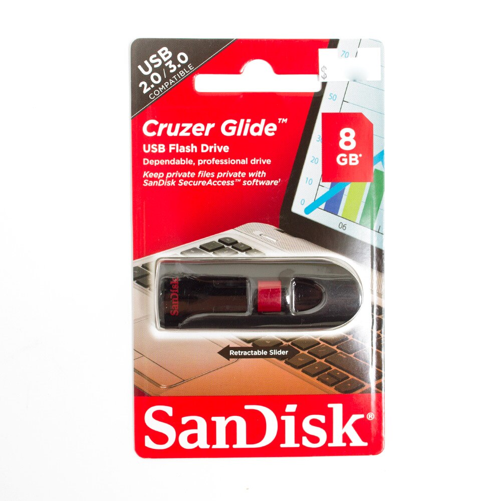 SanDisk, Cruzer, Glide, USB Drive, 8 GB